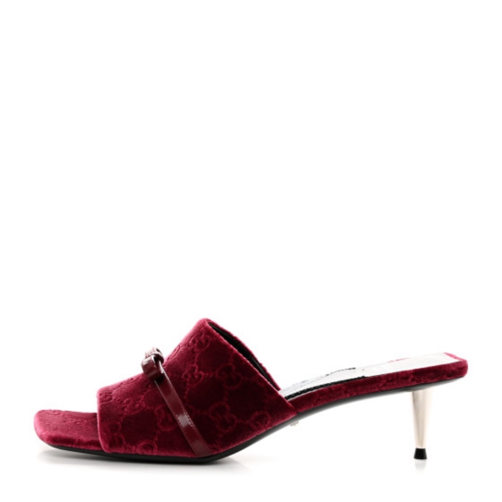 BRAND NEW IN BOX GUCCI 55mm GG-jacquard velvet mules size 36